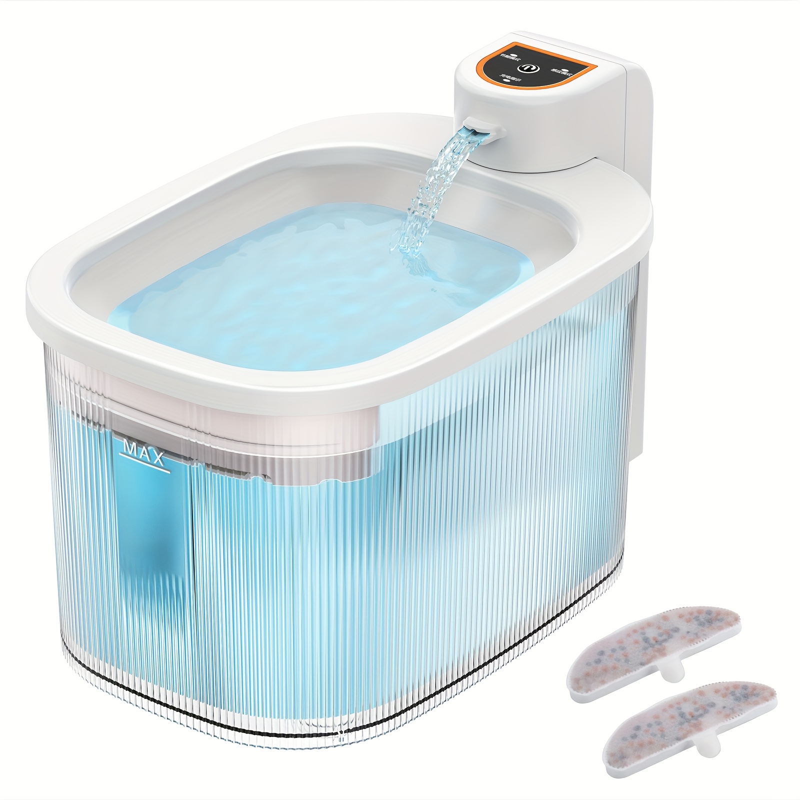 TEMU Automatic Cat Water Fountain, 2.5l/84oz Large Capacity, Cordless With Sensor, 5000mah Built-in Battery, Ultra-, Filtration For , Cat Hydration Fountain | Sleek Water Fountain | Durable