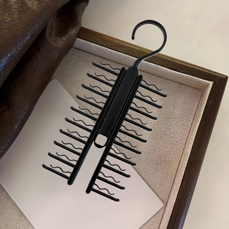 TEMU Wardrobe Tie Holder, Tie Storage Rack, Storage Hooks For Ties/belts, Rotating Space-saving Tie Clips, Suitable For Men To Hang Scarves, Belts,