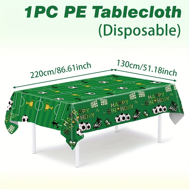TEMU Nappe de football 1 pièce, convient pour les fêtes d'anniversaire, les décorations de mariage, la décoration d'été, la décoration de jardin pour