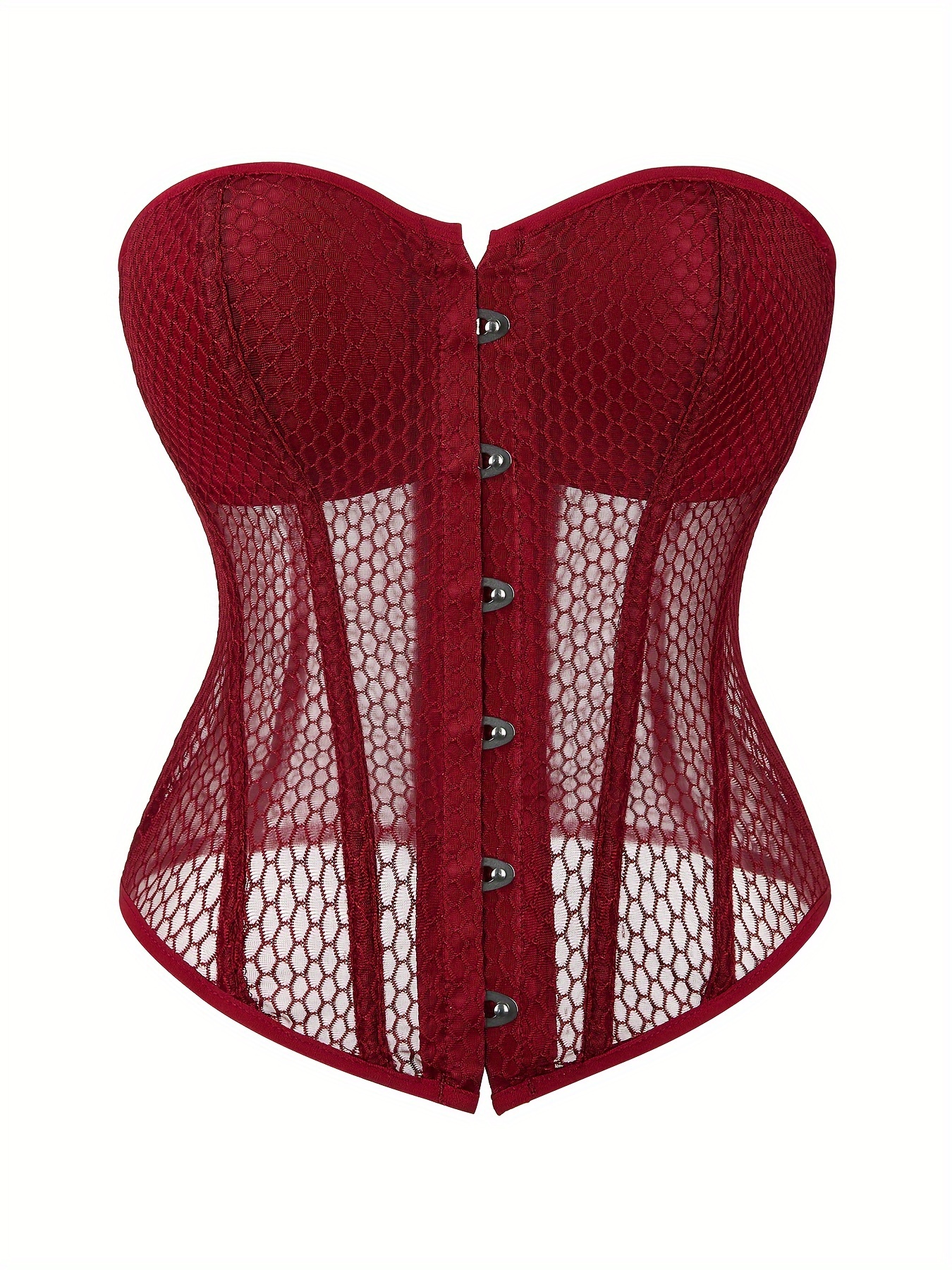 red corset top by the brand vaacodor. features black