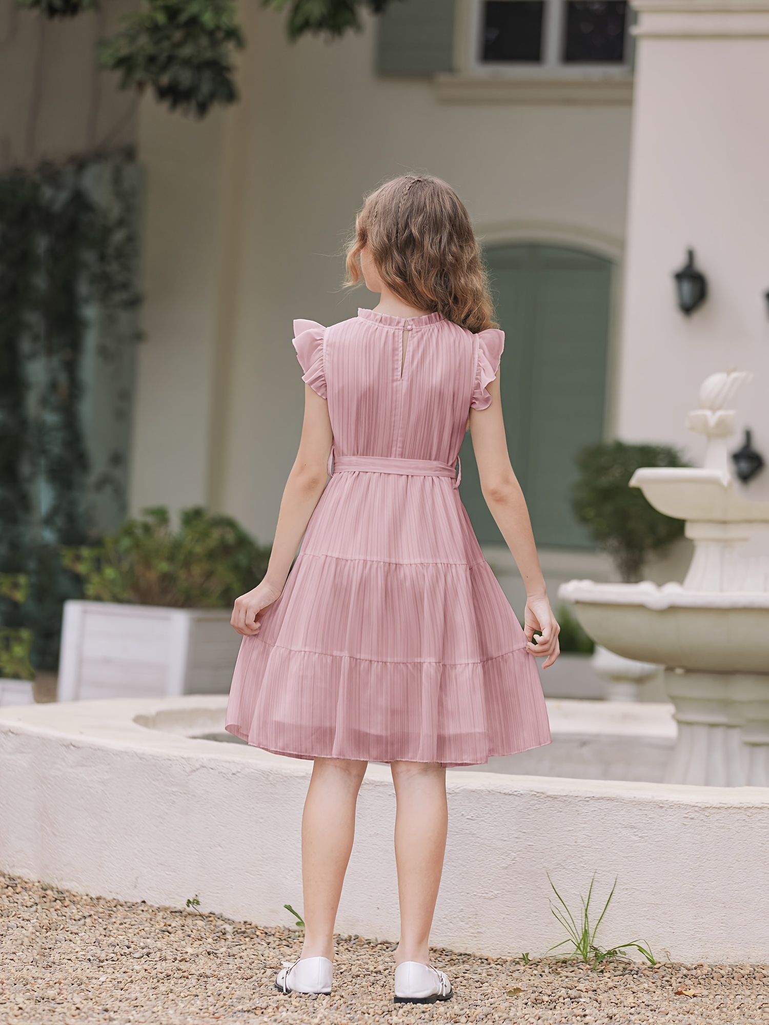 open lace back dress Anastasia Tween Dress