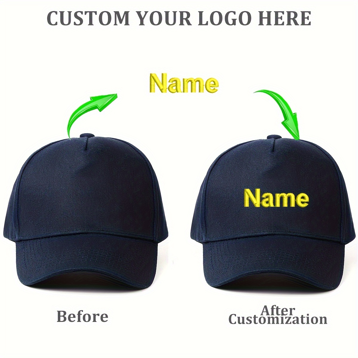 TEMU 1 Custom Unisex Embroidered Casual Baseball Cap Outdoor Trucker Hat