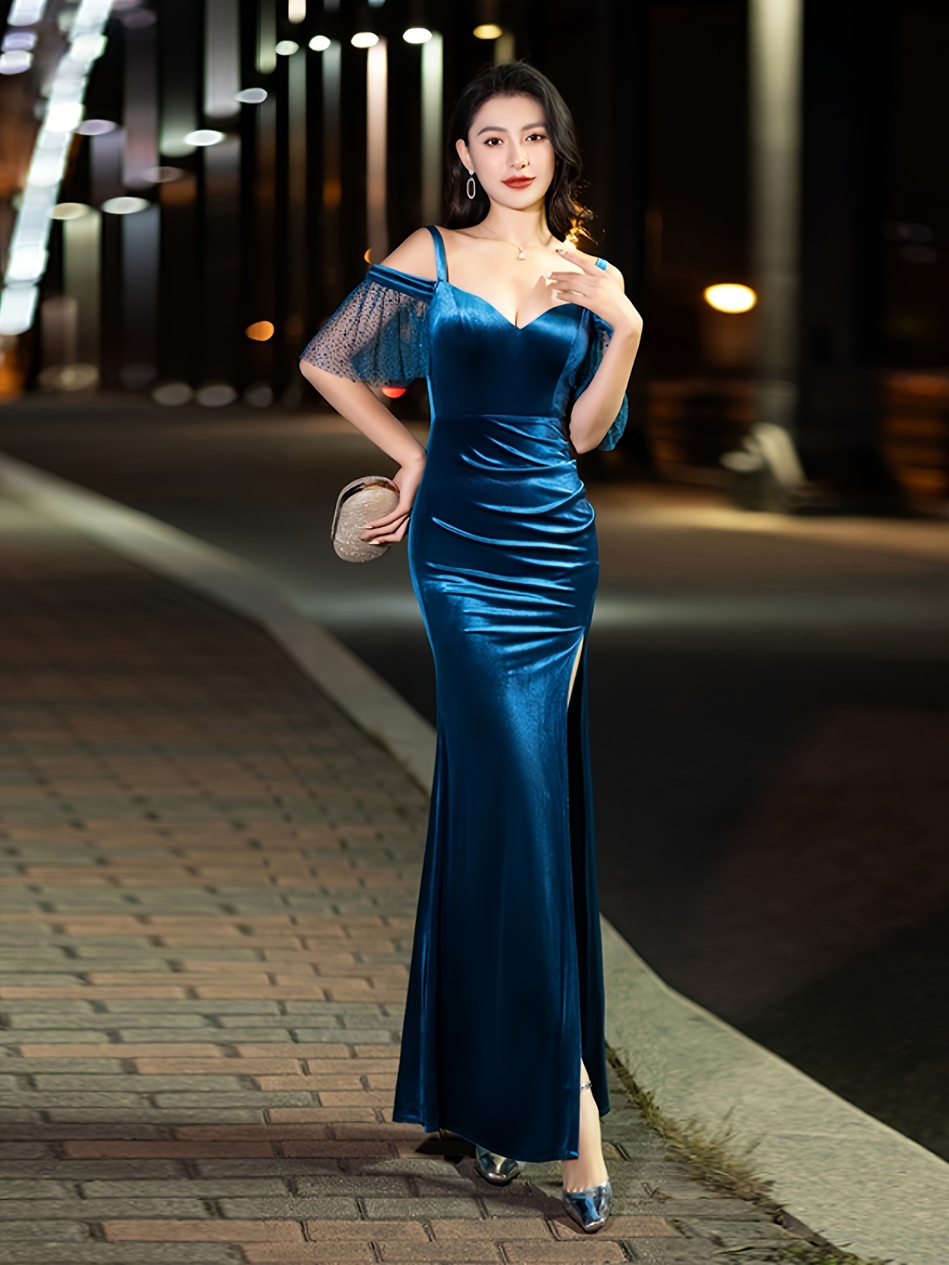 Vestidos Formales Vestidos Casuales Hombros Descubiertos Vestidos