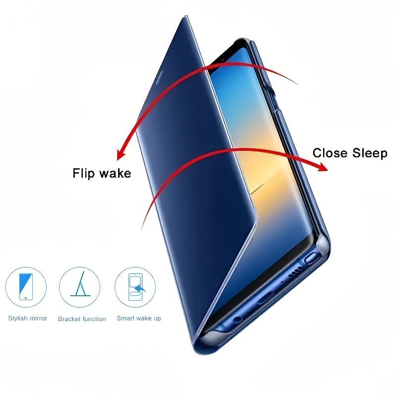 High Quality Luxury Mirror Flip Phone Case for lphone 16 Pro Max 16 Pro 16 Plus 16 15 Pro Max 15 Pro 15 Plus 15 14Pro Max 14Pro 14 Plus 14 13Pro Max 13Pro 13 Black And Golden Featuring A Flip Cover And A Comprehensive Protecion holder Phone Cover