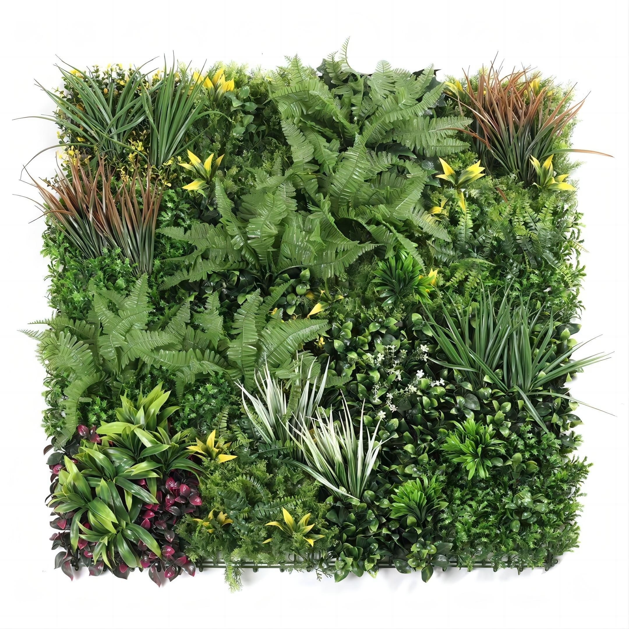 Image of 1pc, X (100cm X 100cm) Artificial Plant Grass Wall Panel, Outdoor Uv Resistant, Vertical Garden, Suitable For Weddings, Parties, Courtyard Privacy Fence, Mall Background Wall Decoration