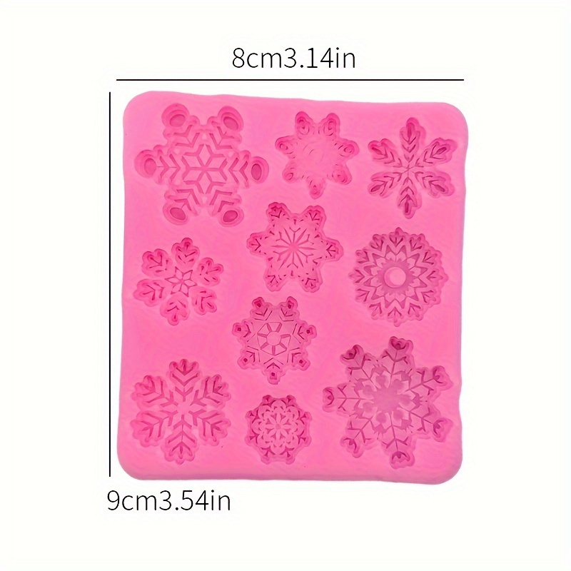 1pc, Christmas Snowflake Chocolate Baking Cake Mold, Snowflake Silicone Molds