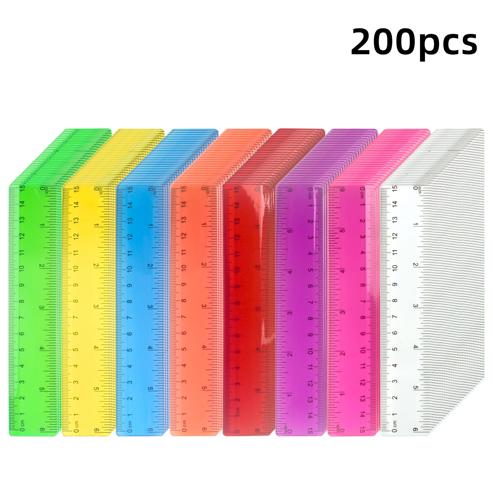 16 stuks doorzichtige plastic liniaal, 30 cm transparante linialen in