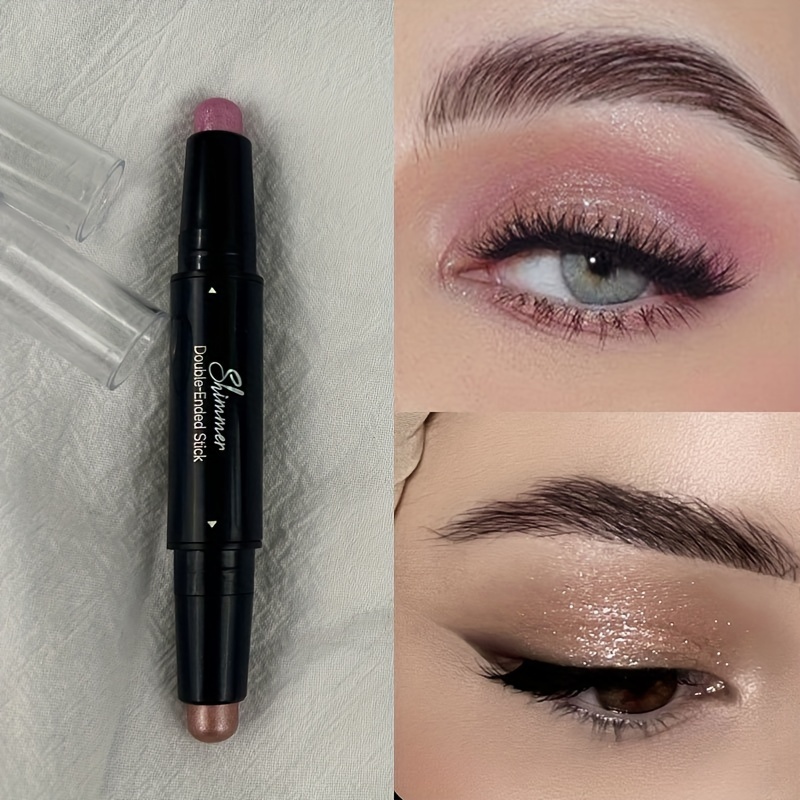 Glitter Eyeshadow Pen Monochrome Double Head Eye Makeup Pen Cosmetics For Natural Daily Party Makeup: retailer-supplied image