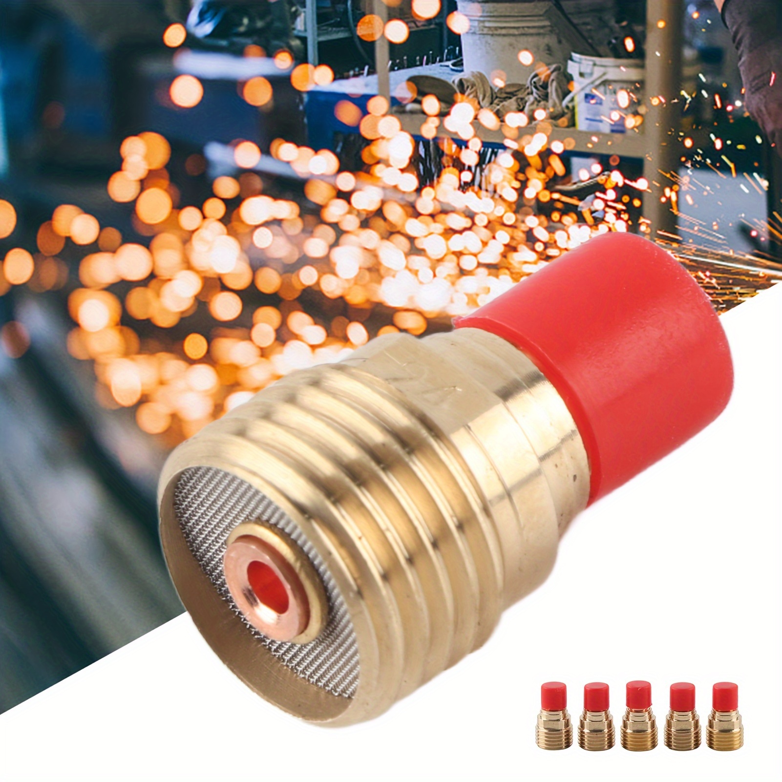 RIVERWELD TIG Gaslinsen Kolbenhalter 45V44 - 3 Stück, 2,4mm Für WP 9/20/25 Schweißbrenner