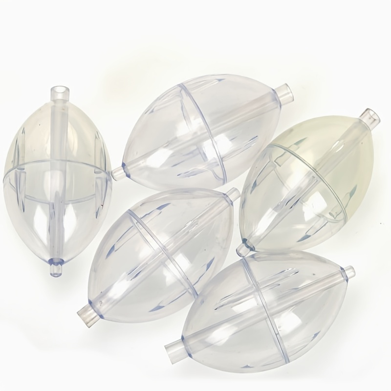 TEMU 5pcs Of Adjustable Oval Floats With A Large Belly For Fishing, Made Of Abs Material, Without Battery