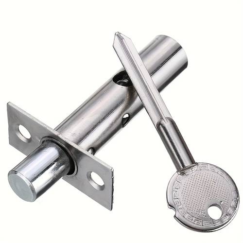 1pc heavy duty invisible door lock with key fireproof metal pipe design sturdy safety for doors installation hardware door locks for home