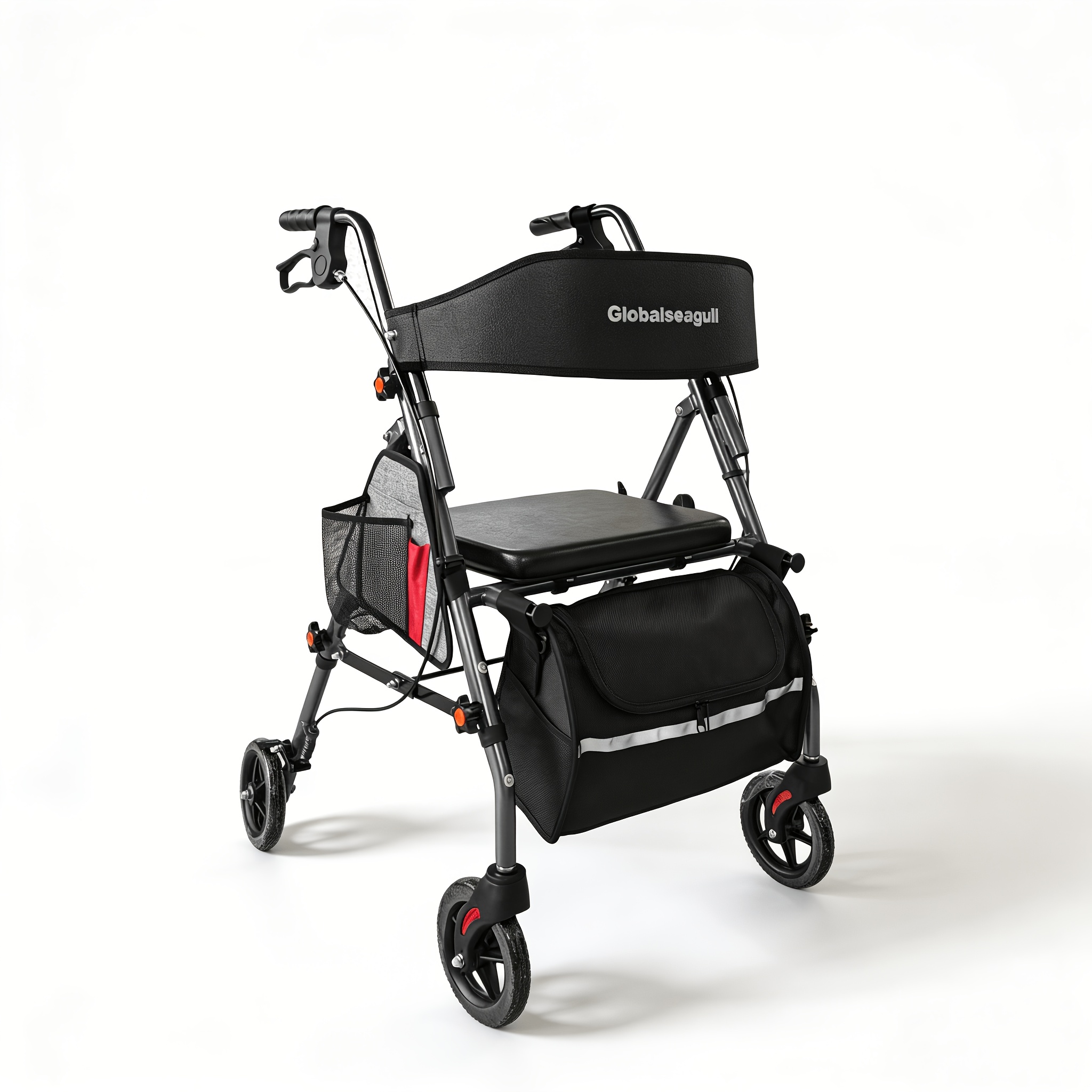 Rollator Walker for Seniors And Adults with Seat, 6-inch Wheels, Capable Of Supporting 158.76 KG, Medical Rolling Walker - Image 4
