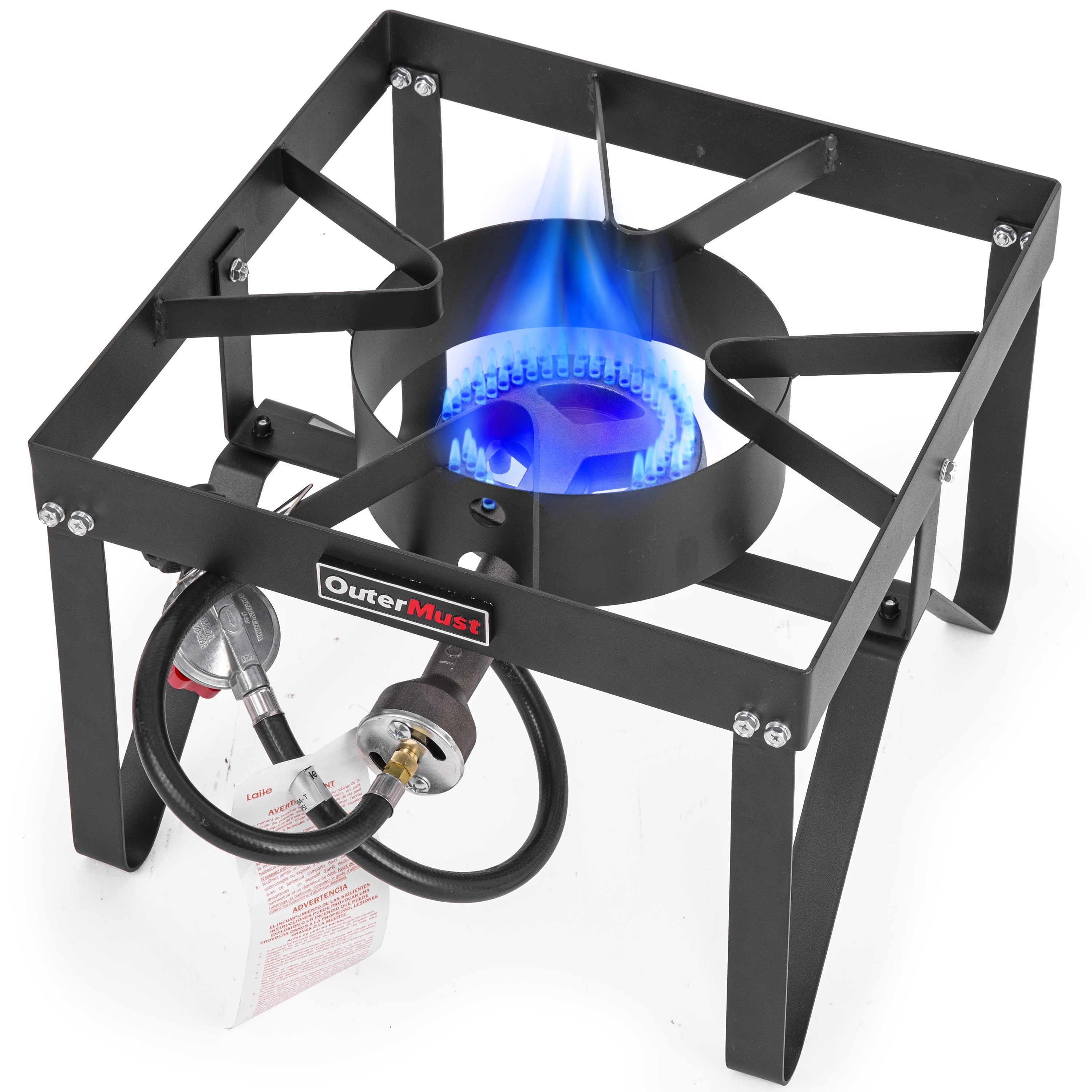 

Outdoor Propane Side Burner Outdoor Portable Gas Stove With Adjustable 0 Psi Regulator Outdoor Gas Burner Brewing, Turkey Fry, Seafood Boil And Cooking