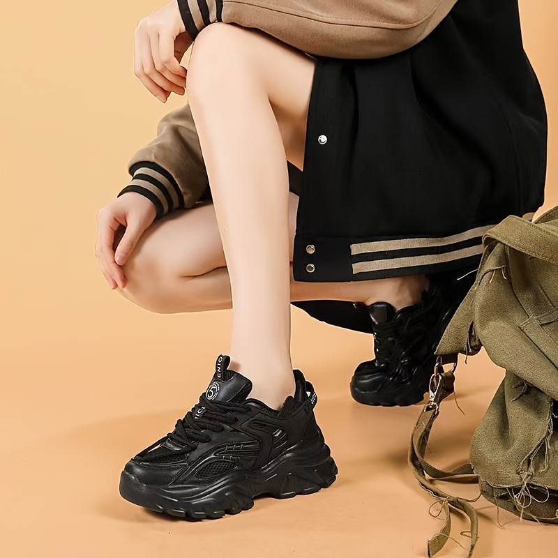 Women's Height-Enhancing Platform Sneakers with Lift Sole