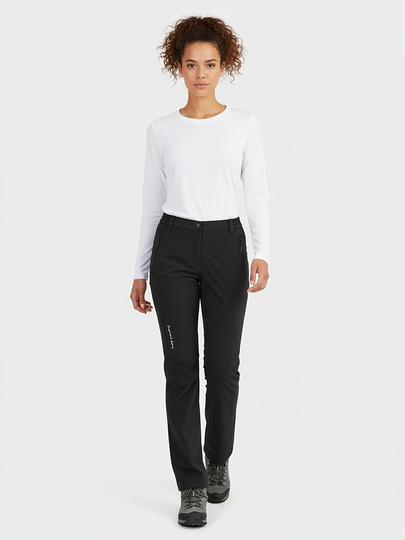 Cordhose Damen – High Waist, Bequeme Jogginghose Mit Taschen, Winter Outdoor Cargohose
