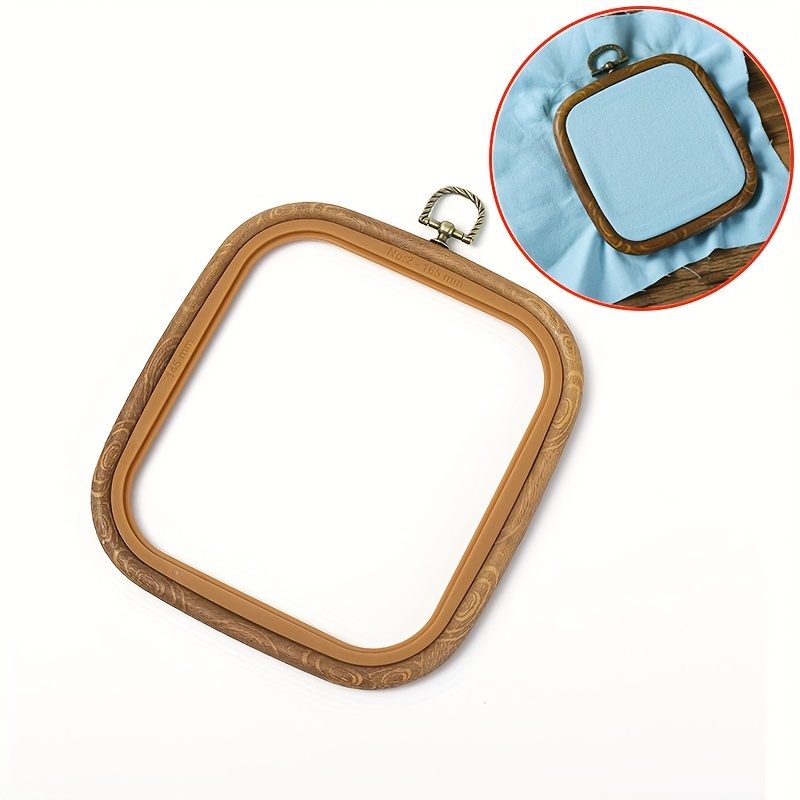 TEMU 1/2/3pcs Abs Square Embroidery Hoop Clip Frame Set, Universal Embroidery Ring, Embroidery Fixed Tool, For Embroidery, Quilting, Cross-, Punch