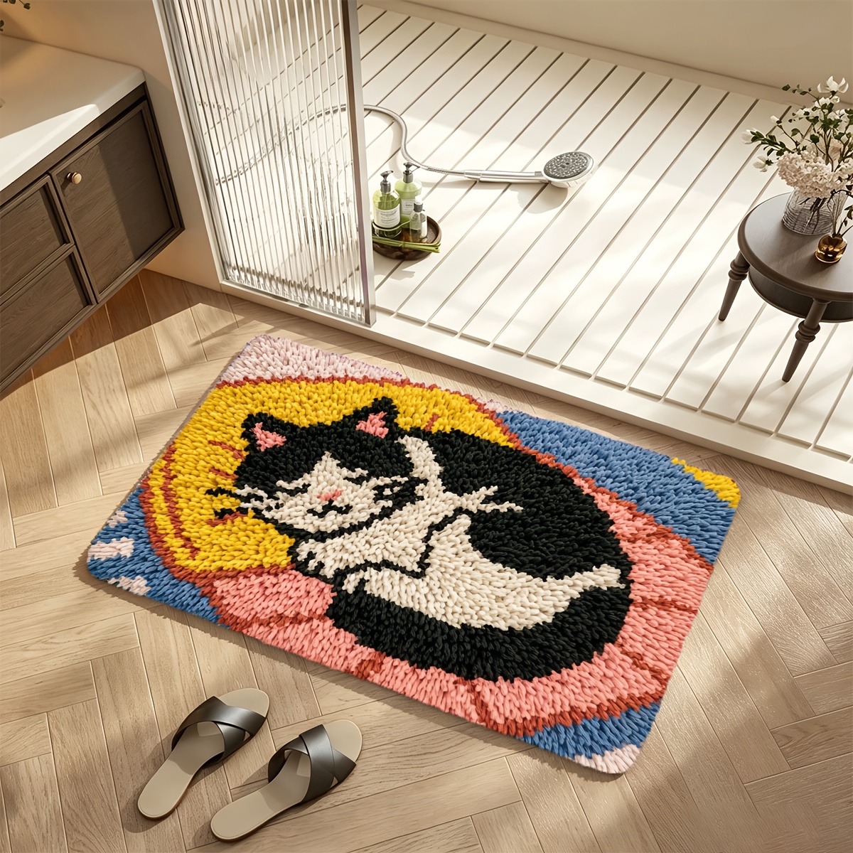 Sleeping Kitten Latch Hook Tapestry & Rug Craft Kit