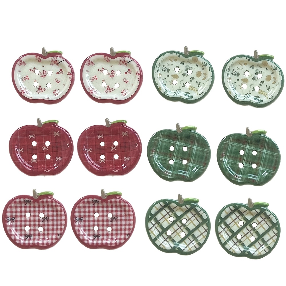 

12pcs Decorative Buttons In , Floral Patterns - Ideal For , Shoes, And Craft Projects - Plastic Material, Buttons For Clothes