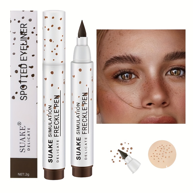 

Freckle Pen, 1pc Faux Freckle Cosmetic Pencil, Long-lasting Waterproof Natural-looking Freckle Makeup, Quick Drying Spot Pen In Brown Tones