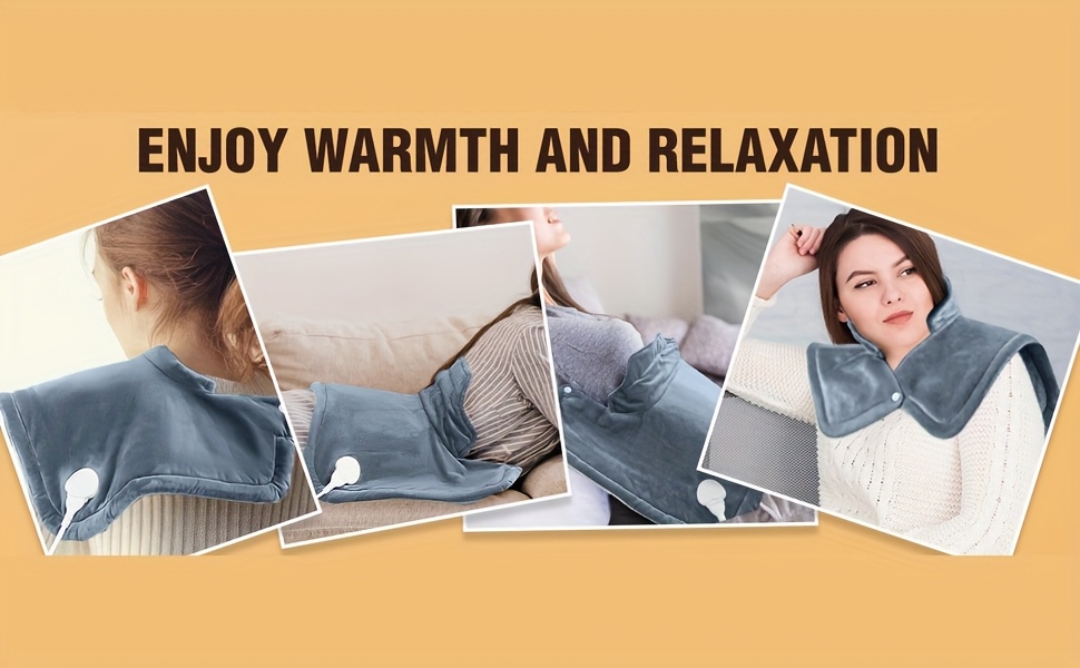 heating pad for neck and shoulders and back valentines day gifts for her him women men mom wife heating pad for back 6 heat settings 4 timers auto off 22 x37 neck heating pad local warehouse Product details 6