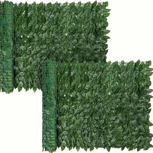 2rolls 3 meter simulated ivy fence faux tree leaves plastic artificial greenery outdoor privacy barrier hanging ceiling sunshade decor