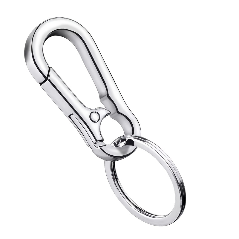 TEMU 2 pezzi/confezione Clip Moschettone Portachiavi in Metallo a Forma di Moschettone Anello Portachiavi Portachiavi Clip Gancio Porta Gancio