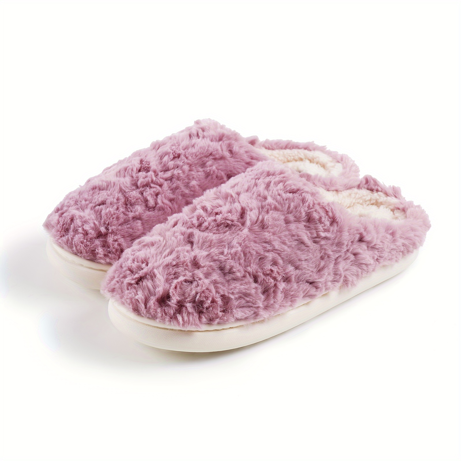 women s slippers indoor fuzzy house shoes soft anti slip details 3