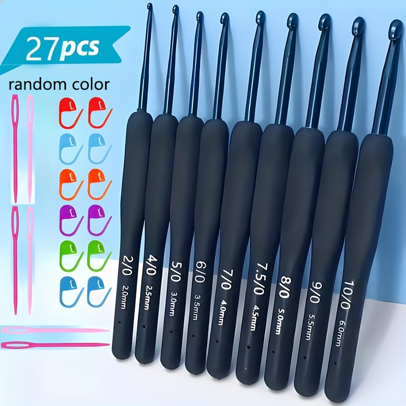 Image of [27pcs Crochet Set] 27pcs Crochet Set, 2-6mm | Equipped With Knitted Crochet Supplies, Suitable For Crochet Beginners/enthusiasts (all Accessory Colors )