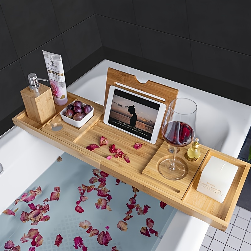 Retractable High-end Bathtub Storage Rack