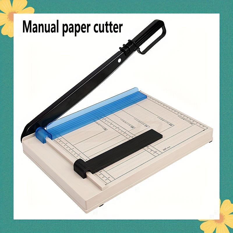 

A4 Manual Paper Cutter With Removable Pressure Strip, Lightweight Handheld For Cutting Pvc, Iron Sheet, Leather, Photos, Nonwovens And More - Plastic Material, Multipurpose Craft Tool (1 Piece)