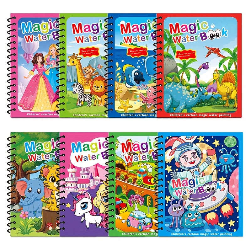  magic watercolor coloring book set with vibrant animal and nature themes reusable and easy to for and beginners ideal for birthdays parties and festivals Product details 0
