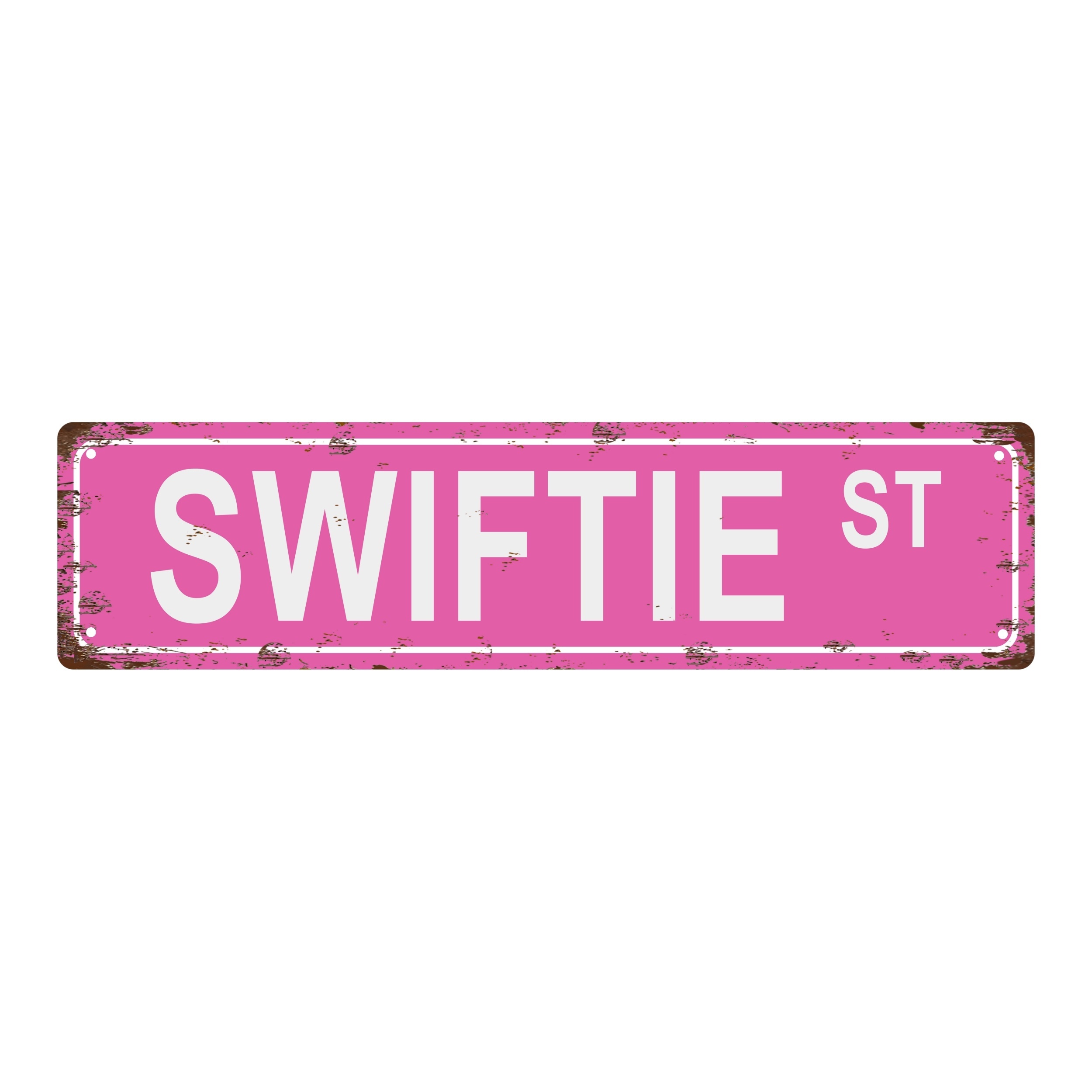 

Rustic Iron "swiftie St" Street Sign, 15.75"x3.94", Music Wall Decor, Indoor & Outdoor Party Decoration, No Power Required, No Feather Included