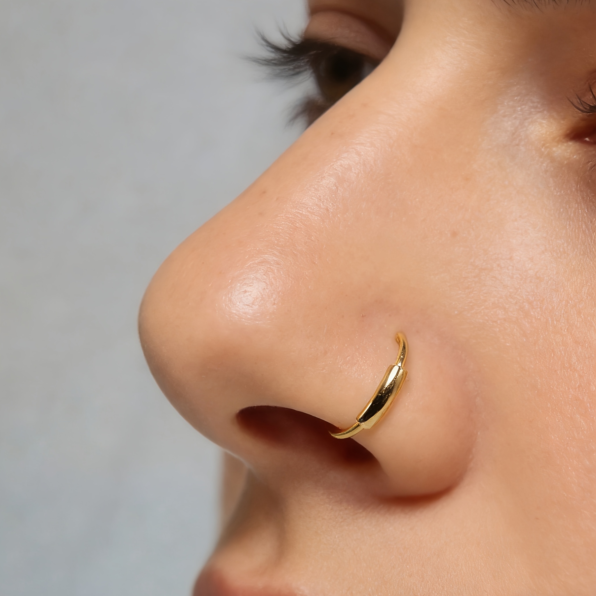 3pcs Minimalist 316 Stainless Steel Open Septum Ring Earring Set