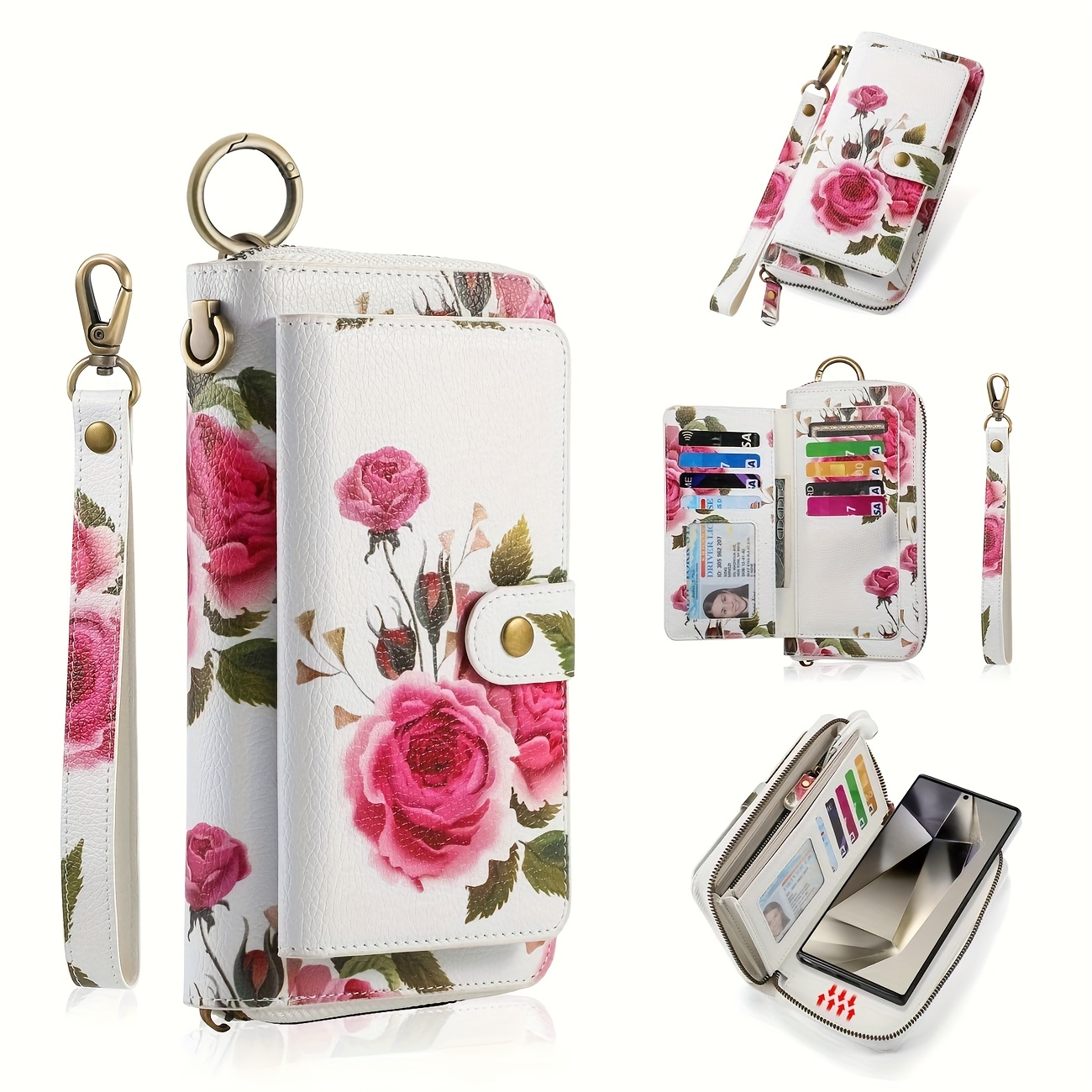 Pattern Long Wallet Clutch Bag - Spacious Interior, Multiple Card Slots, Phone Compartment, Coin Purse, And Zipper Closure - Fashionable, Large Capacity, And Stylish Accessory For Women