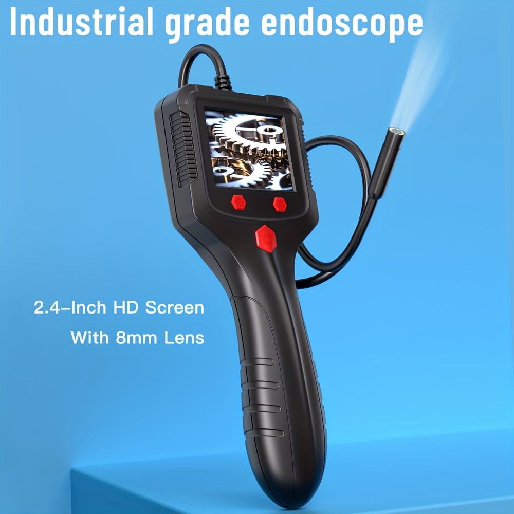 2.4'' Écran IPS Endoscope Industriel Caméra HD1080P 2m/5m/10m Mètre Câble  Dur Tuyau Inspection Borescope IP68 Étanche LEDs 2600mAh - Temu Belgium