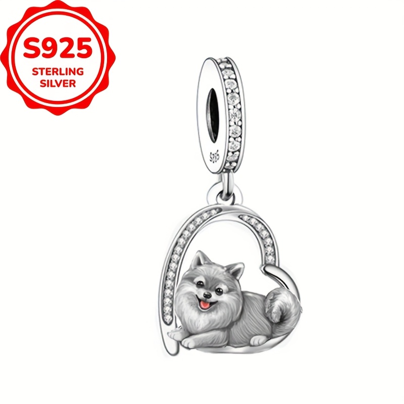 Image of 1pc Exquisite 925 Love Necklace Pendant Jewelry Making Birthday Or Holiday Gifts For Women