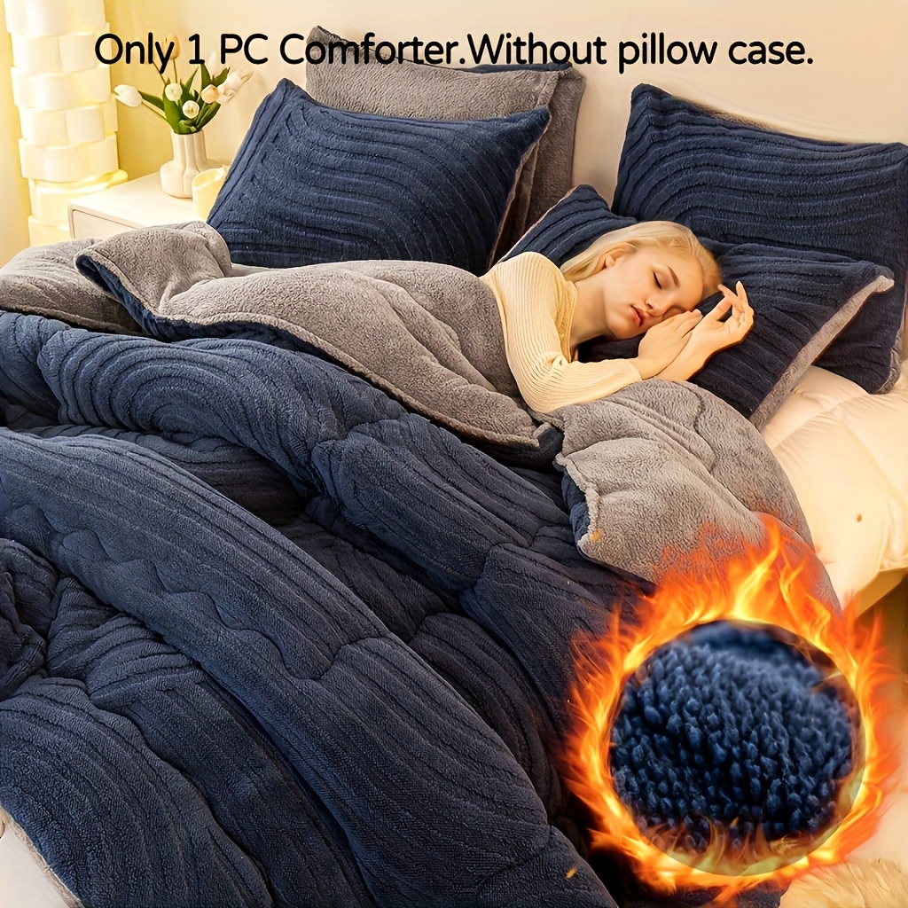 winter warm quilt soft stitched thick blanket non fading Temu