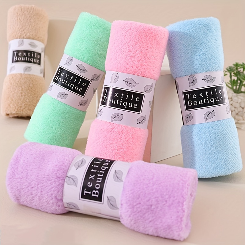 

5pcs 30 * 60cm Towels, Outdoor Leisure Hiking Sweat Wipes, Camping Hand Towels, High Density Coral Velvet Absorbent And Non Shedding Sports And Outdoor Camping Towels