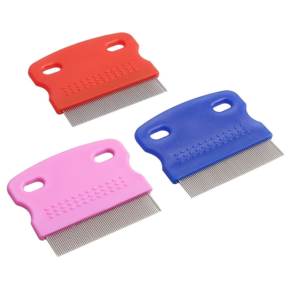 TEMU 3pcs Pet Grooming Comb Set For Dogs And Cats, Long & Short Hair Care Comb(random Color)