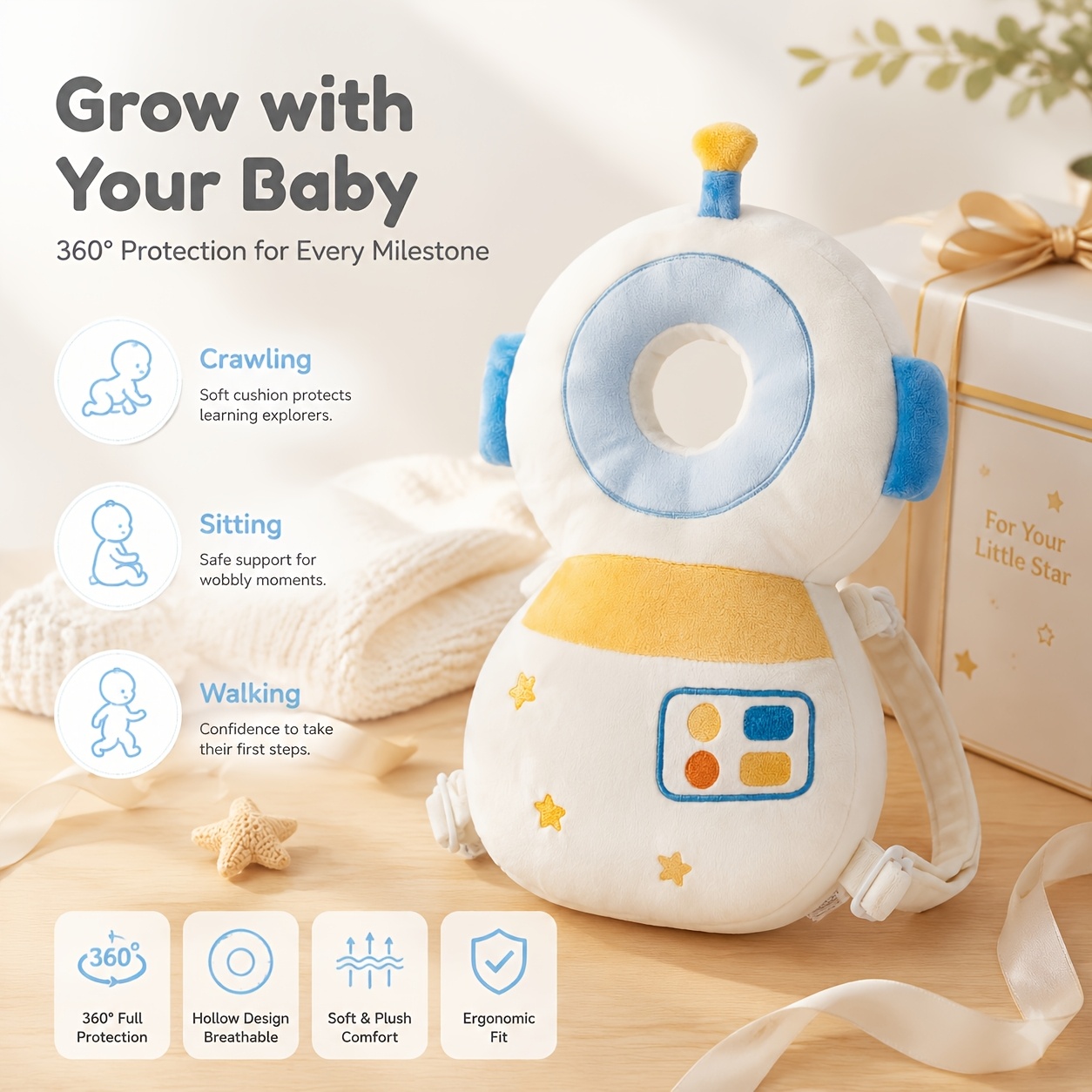 Baby cushion backpack product detail