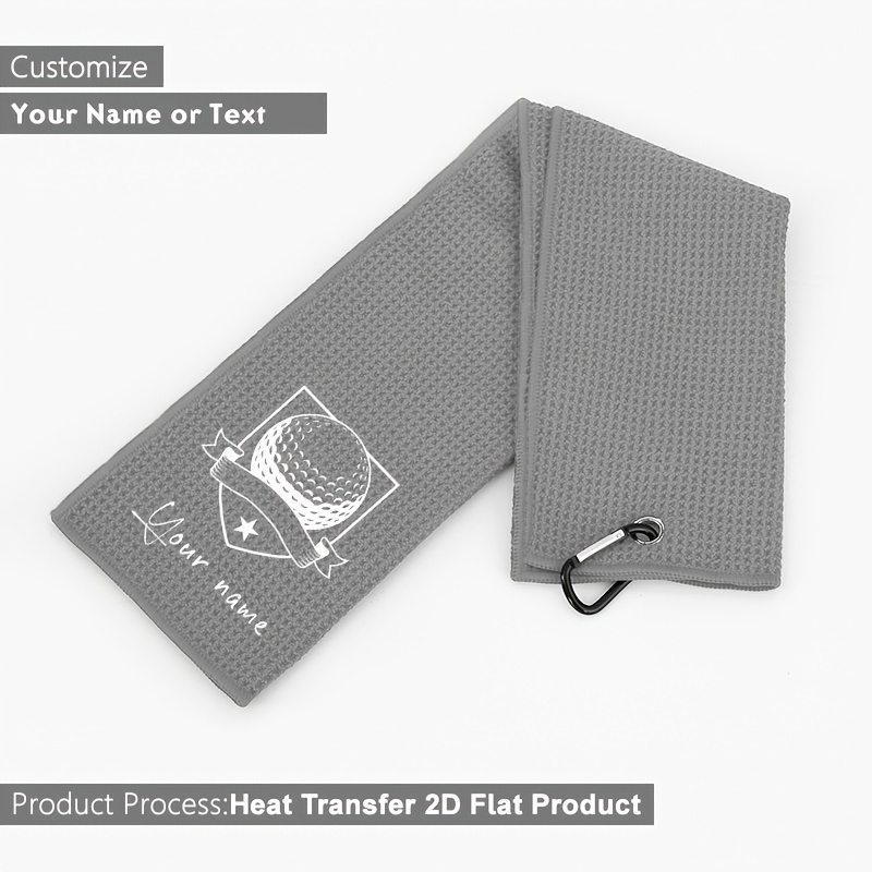TEMU [Personnalisation] 1pc, Serviette de golf en microfibre personnalisée avec motif de lettres, nom, lavable à , adaptée à une utilisation et à la