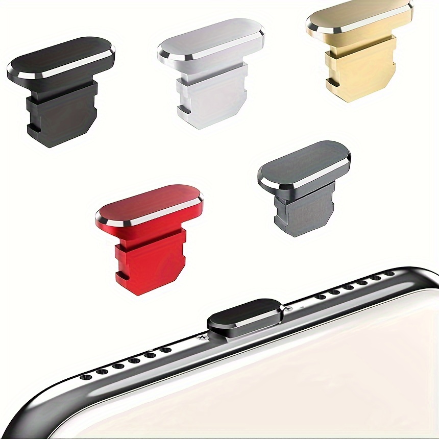 2 PCS Aluminum Alloy Anti Dust Plug For IPhone 13 12 Mini 11 Pro Max XS 8 Plus IPad AirPods Apple Series Lightning Port Cover