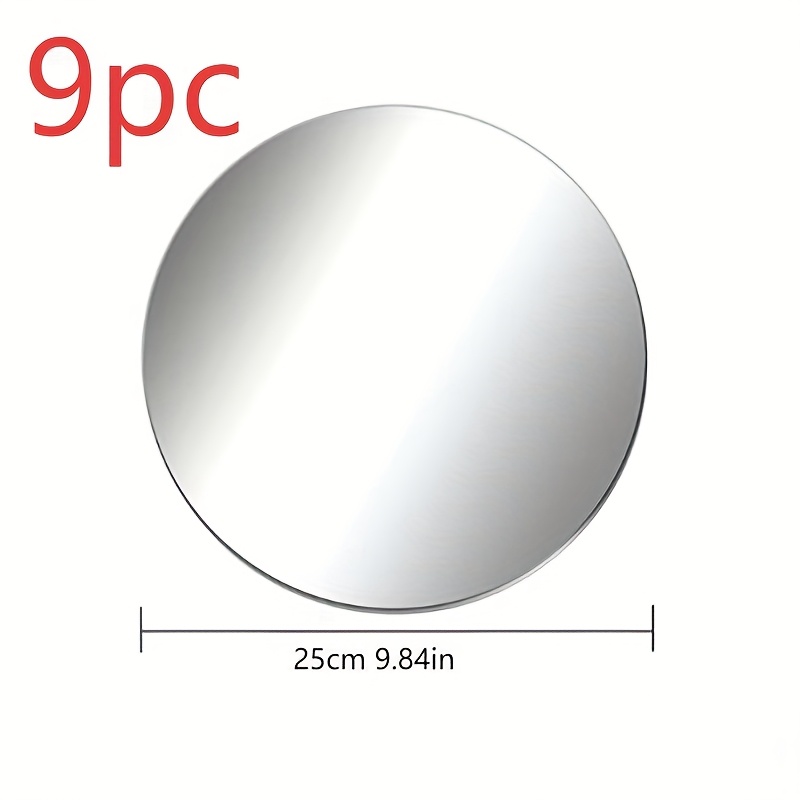 TEMU Plateaux Décoratifs, 9 pièces, Plateau Rond en Acrylique de 25 cm, Plateau à Bougie, Cosmétique en Acrylique Incassable, Convient pour la