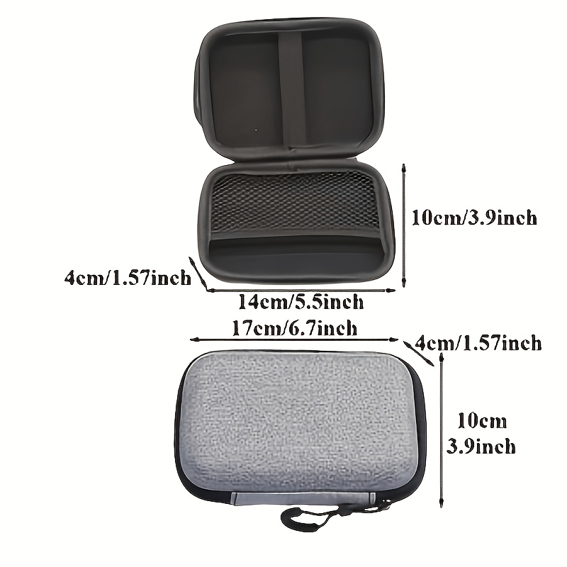 TEMU 1pc Eva Hard Shell Game Console Protective Case, Suitable For R36s/r35s, Durable Storage Bag For Game Accessories And Consoles, Including Game