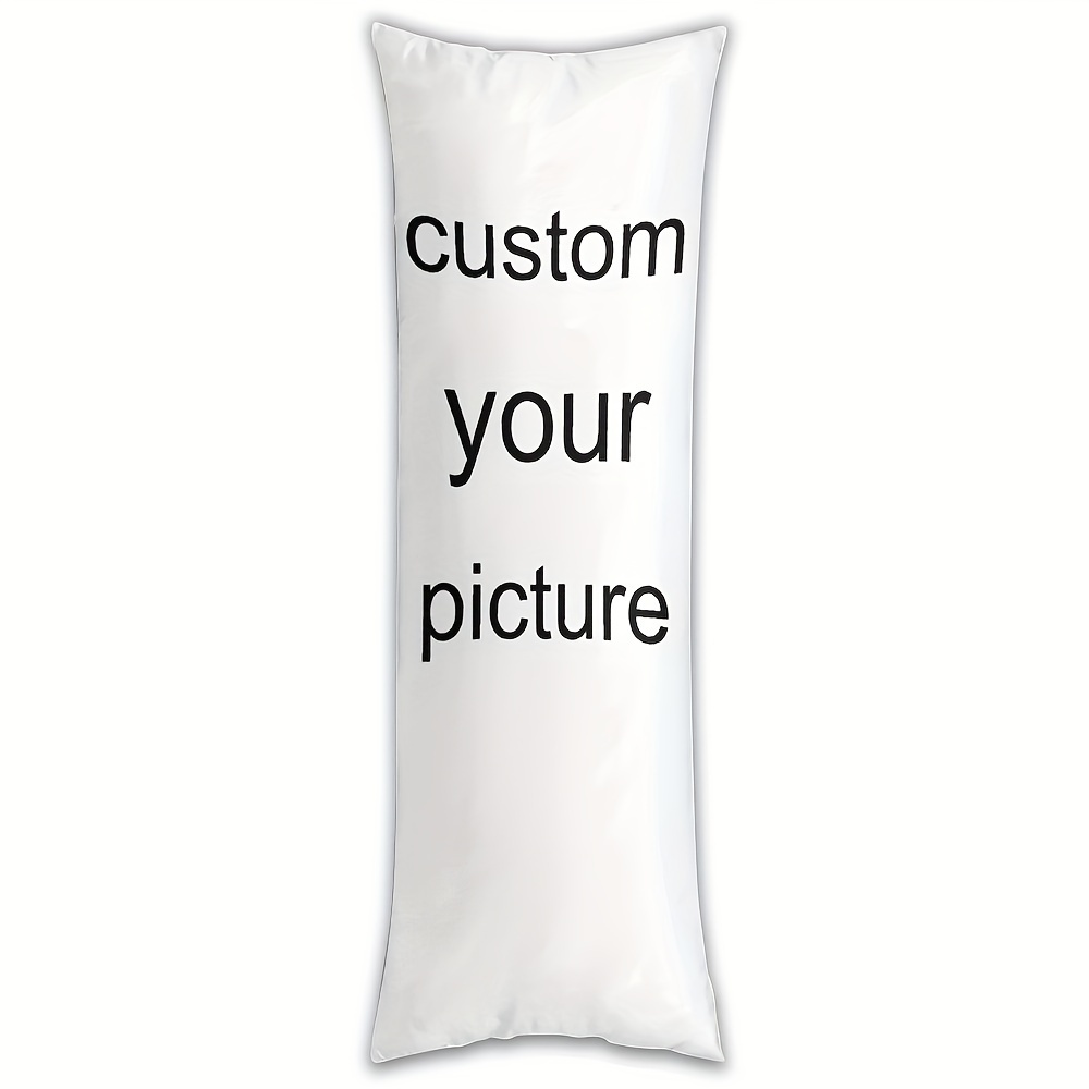 TEMU [Personnalisé] 1 pièce, Taie d'oreiller de corps avec photo personnalisée, Housse de coussin rectangulaire longue personnalisée sur une seule