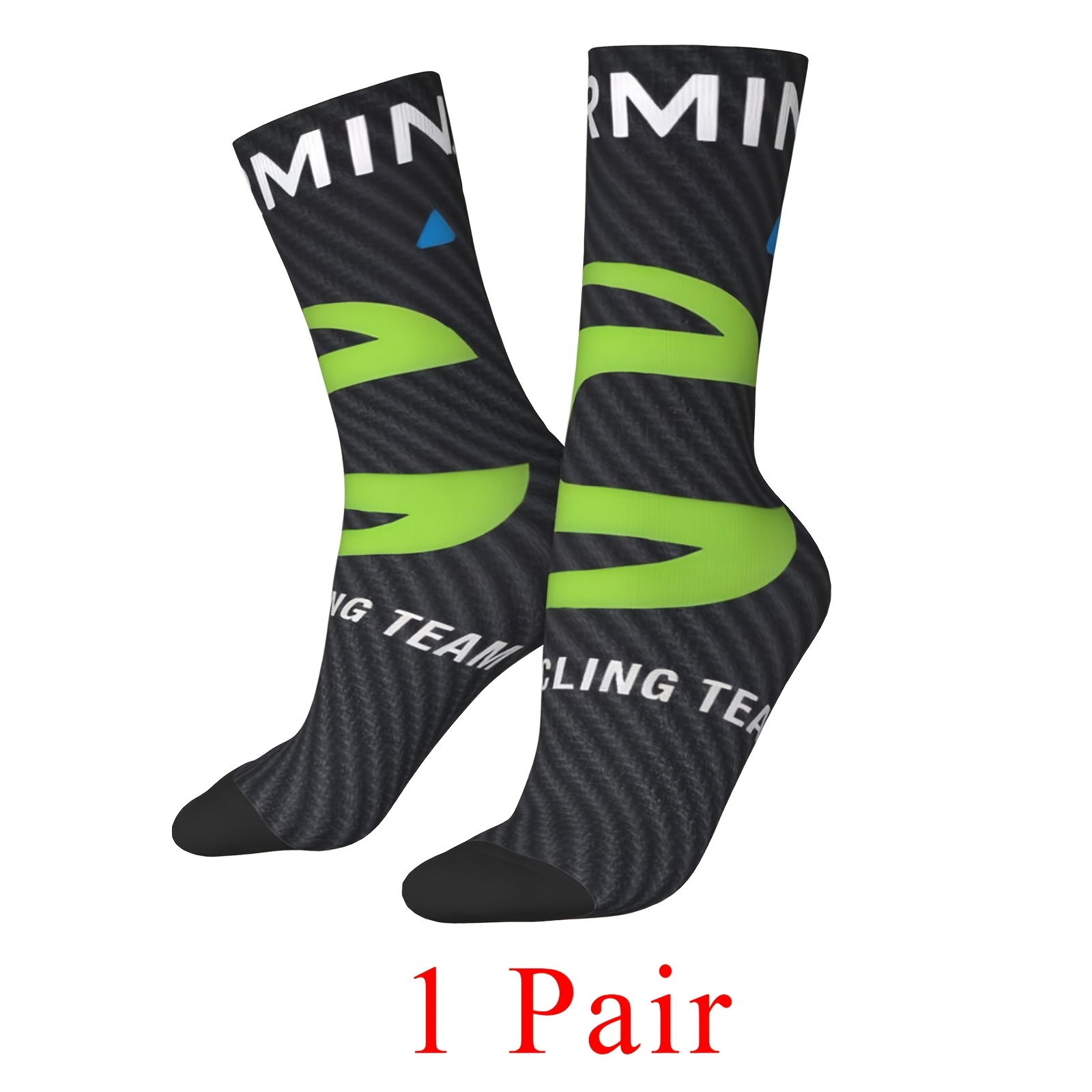 TEMU 1 /3 /5 Calzini Sportivi da Ciclismo Unisex, Design Professionale con Texture in Fibra di Carbonio