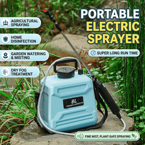 1 35 gallon 5l 2 11 gallon 8 powered sprayer electric sprayer with usb rechargeable handle portable garden sprayer with 25 9 telescopic wand 3 mist nozzles and adjustable shoulder strap