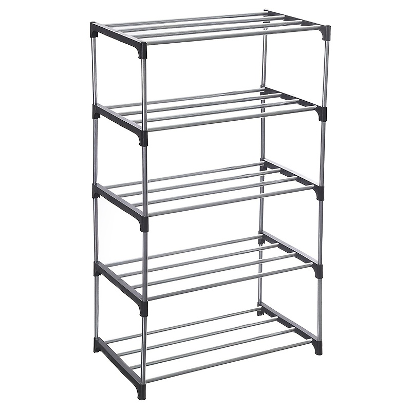 TEMU Compact 5-tier Shoe Organizer For , , And Closets In Black