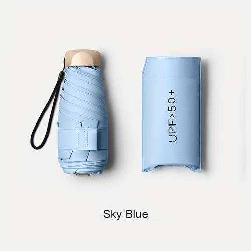 super compact 6 rib foldable umbrella lightweight on the go fits in small bag car glove box blocking function for hiking shopping business trips sturdy frame easy to carry essential for men women teens