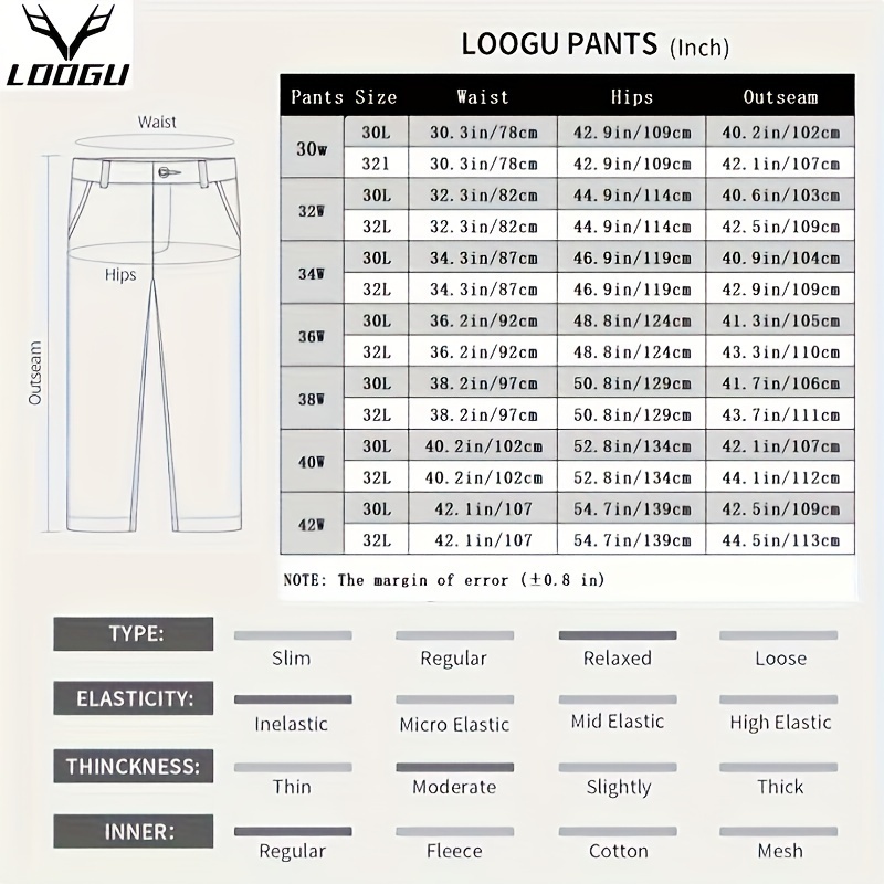 LOOGU large size Camo Hunting Pants for Men Water-Resistant Quiet & Matte Turkey Hunting Camo Pants for Men with 6 Pockets